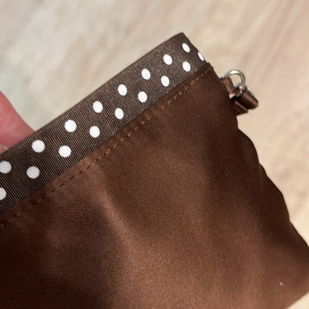 Henri Bendel for Bath and Body Works, Brown Satin Wristlet - Picture 3 of 11